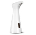 Automatic touchless soap dispenser in a sleek modern design for kitchen or bathroom countertops