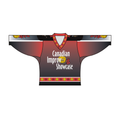 Sublimated Canadian Improv Showcase hockey jersey featuring v-neck collar and long sleeves in breathable polyester