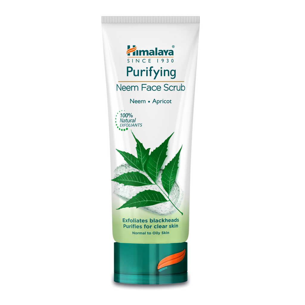 Himalaya purifying neem face scrub 75ml tube for oily acne prone skin care