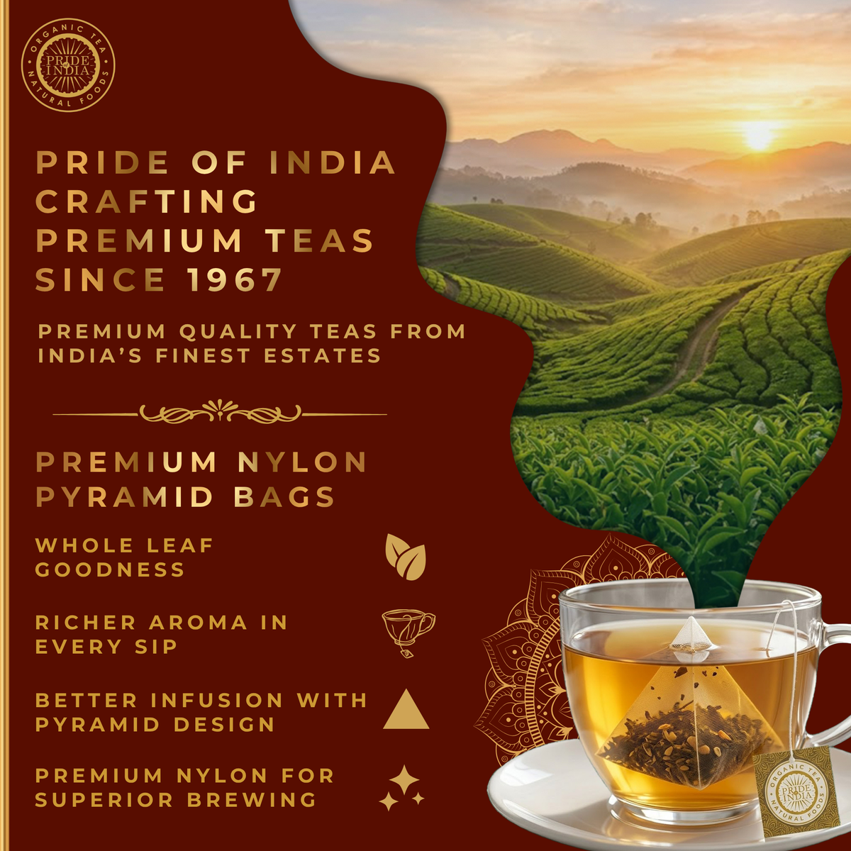 Premium Tea Chest – 6 Flavors, 72 Tea Bags (Classic & Herbal Options)-3