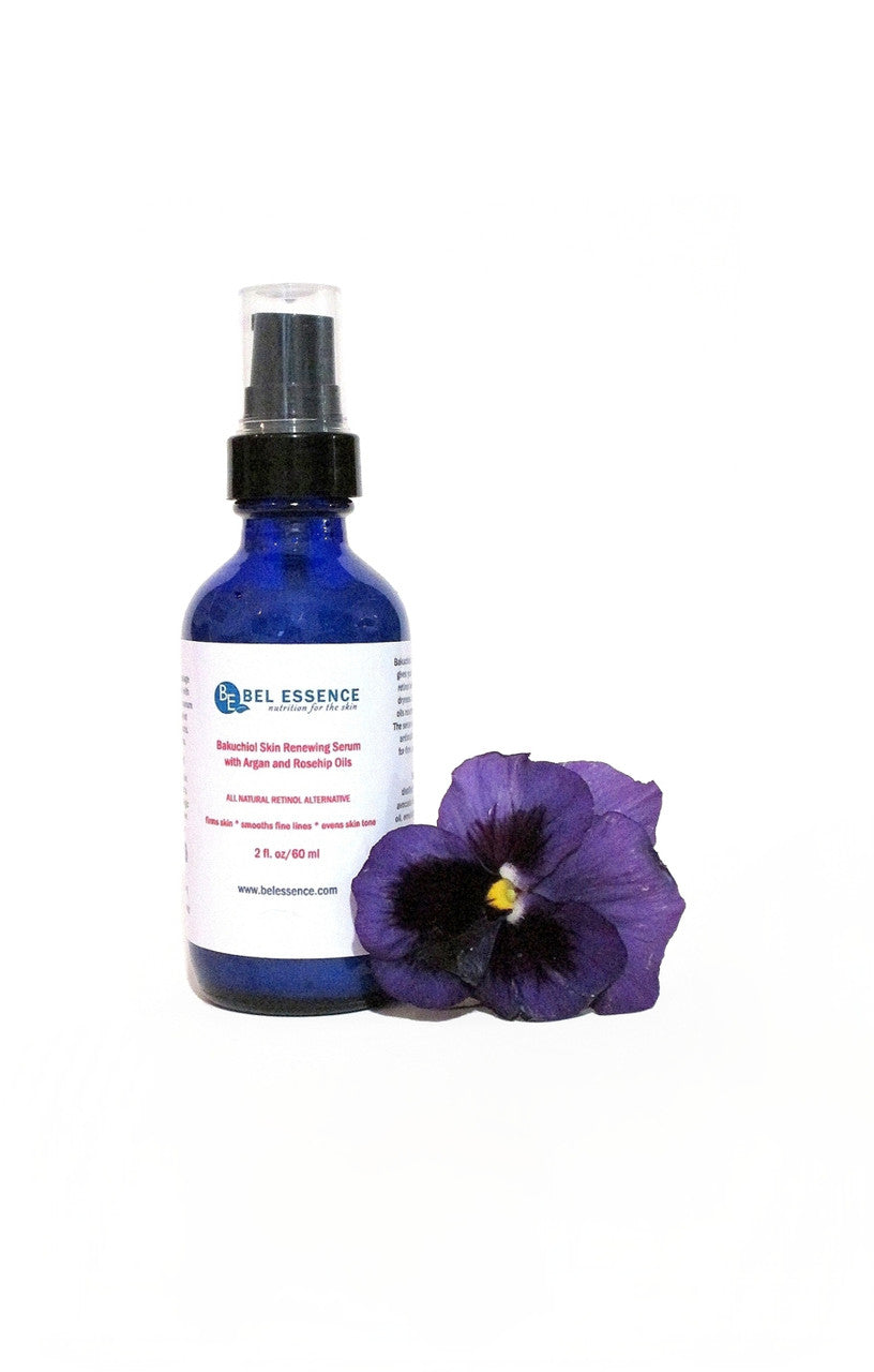 Two ounce bottle of Bakuchiol natural retinol face serum with Argan and Rosehip oils — view 5