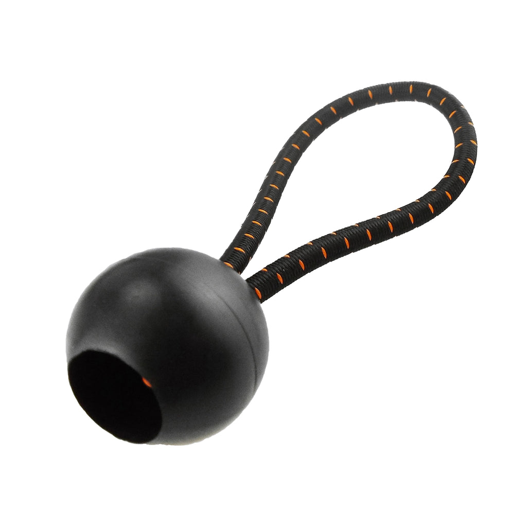 Green waterproof tarpaulin spread out with ten heavy duty black bungee balls for outdoor securing — view 5