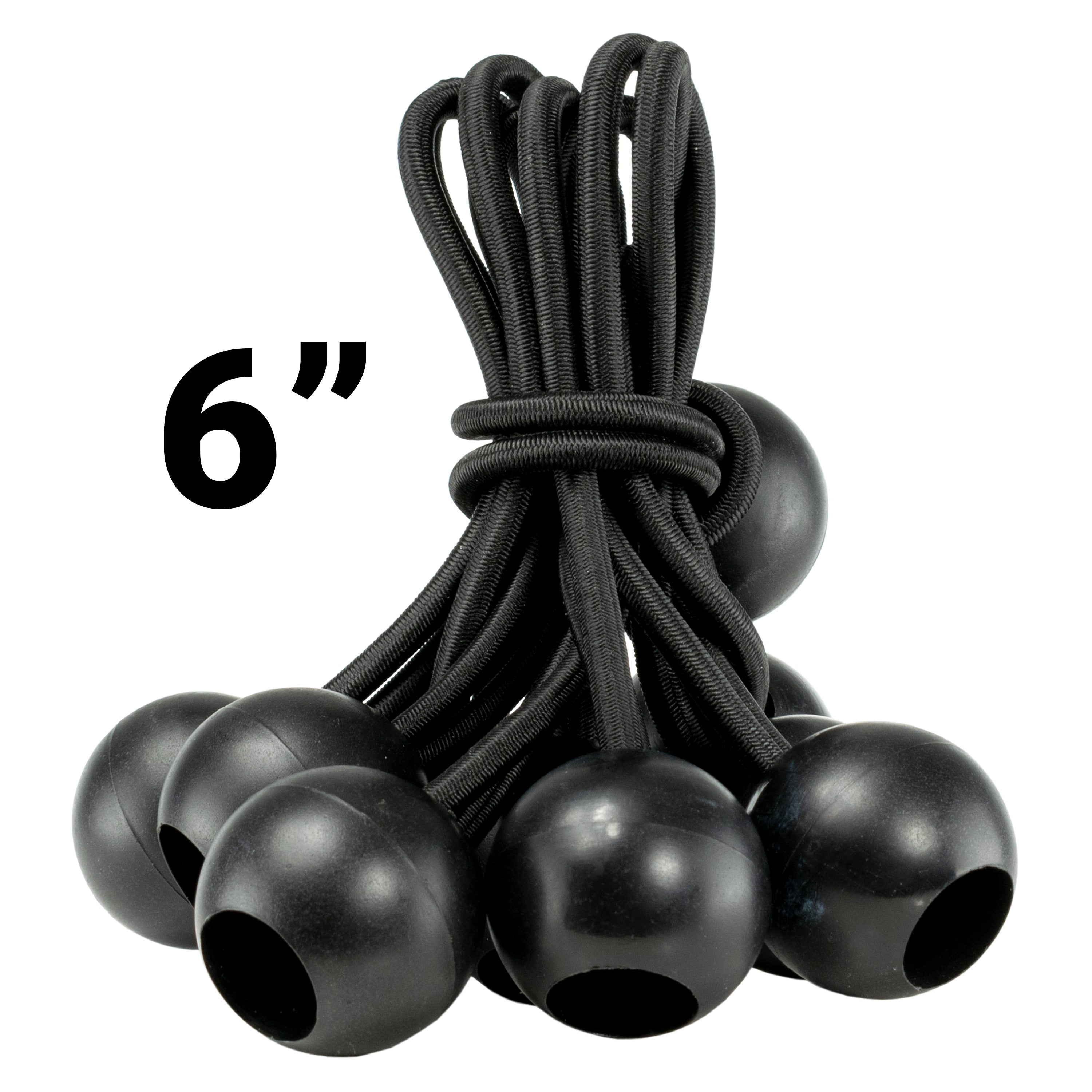 Green waterproof tarpaulin spread out with ten heavy duty black bungee balls for outdoor securing — view 2