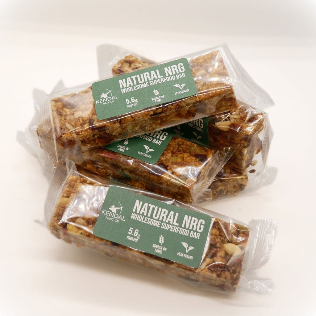 Natural superfood energy bar with chocolate chunks and oats in recyclable packaging — view 5