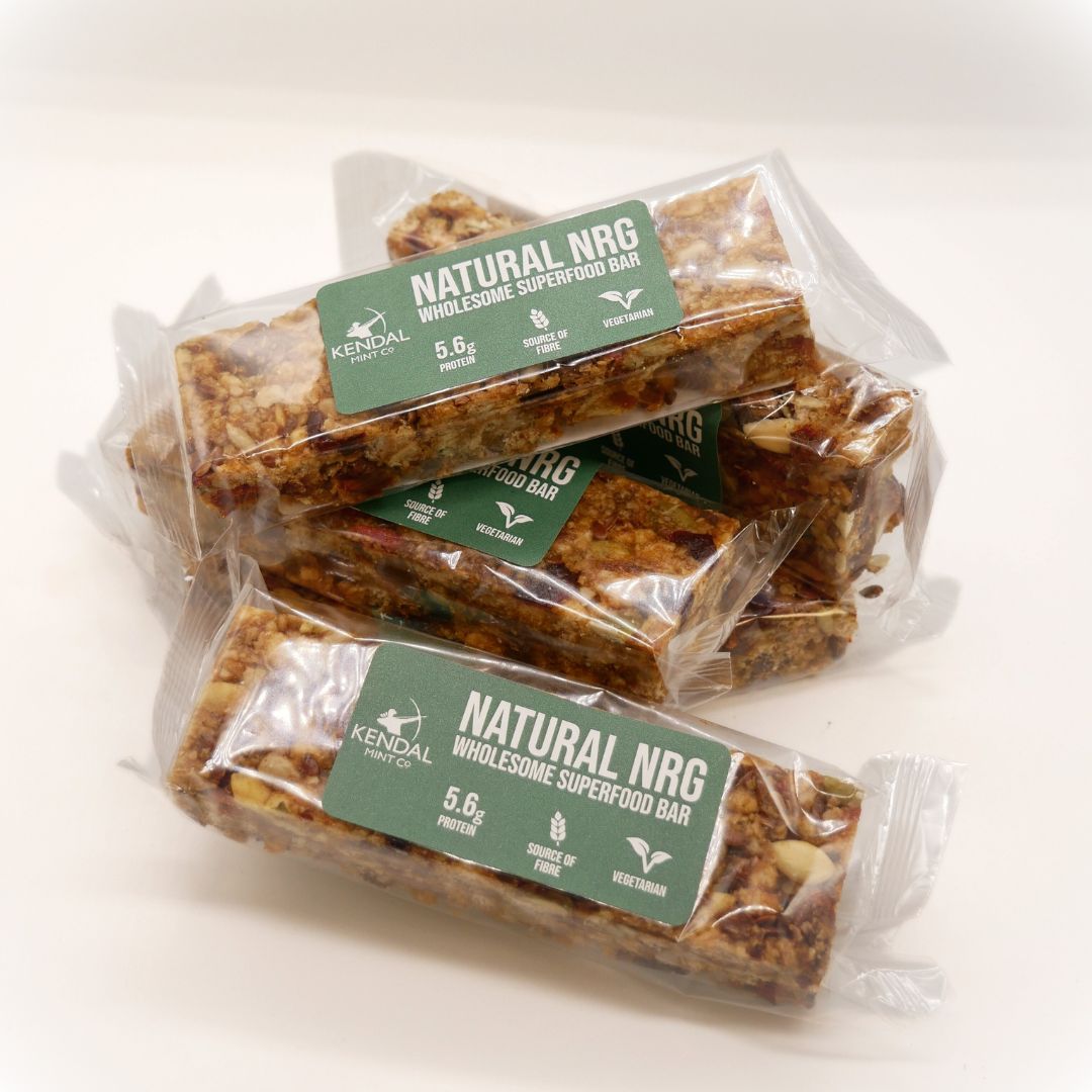 Natural superfood energy bar with chocolate chunks and oats in recyclable packaging — view 5