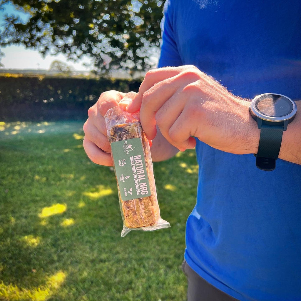 Natural NRG vegan rolled oat flapjack energy bar in sustainable 70g packaging for endurance athletes — view 2