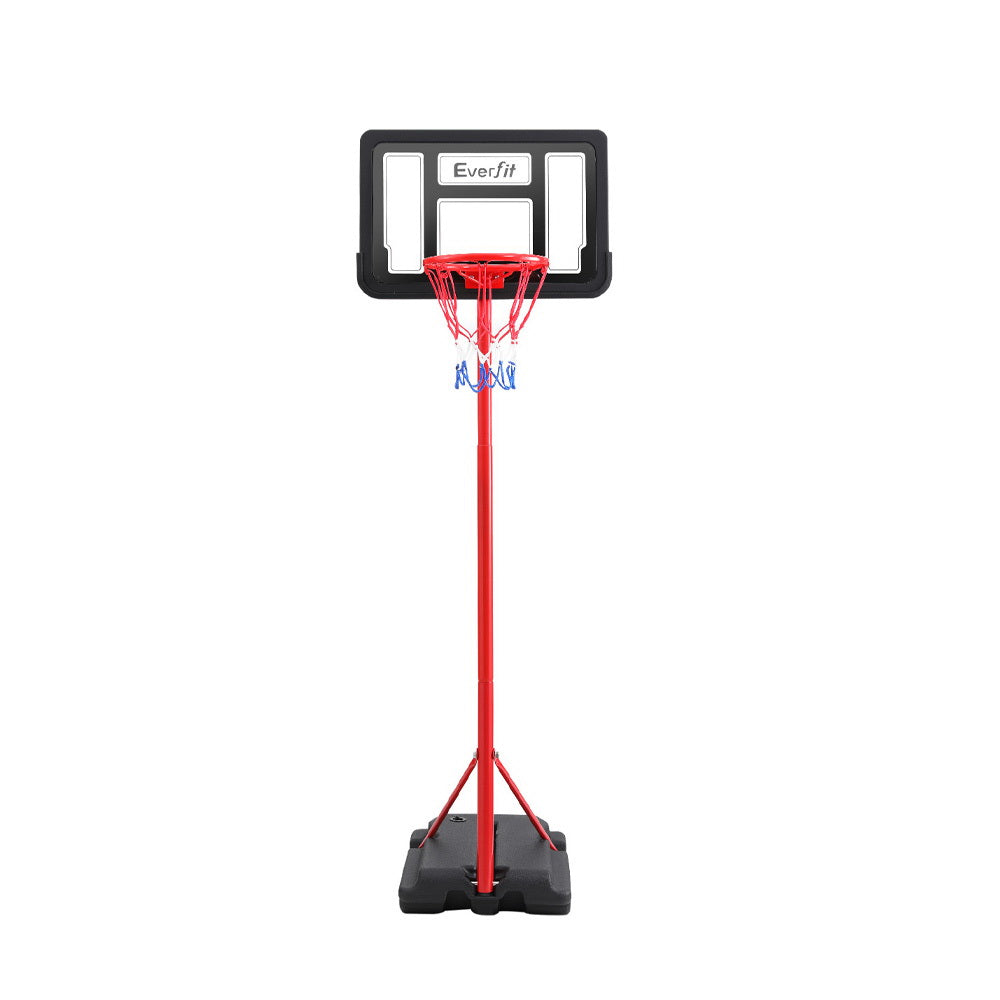 Everfit portable kids basketball hoop stand with adjustable steel frame, black backboard, and stable base. — view 3