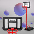 Everfit portable kids basketball hoop stand with adjustable steel frame, black backboard, and stable base.