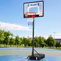 Everfit adjustable portable basketball hoop stand with clear 32 inch backboard, steel frame, and base