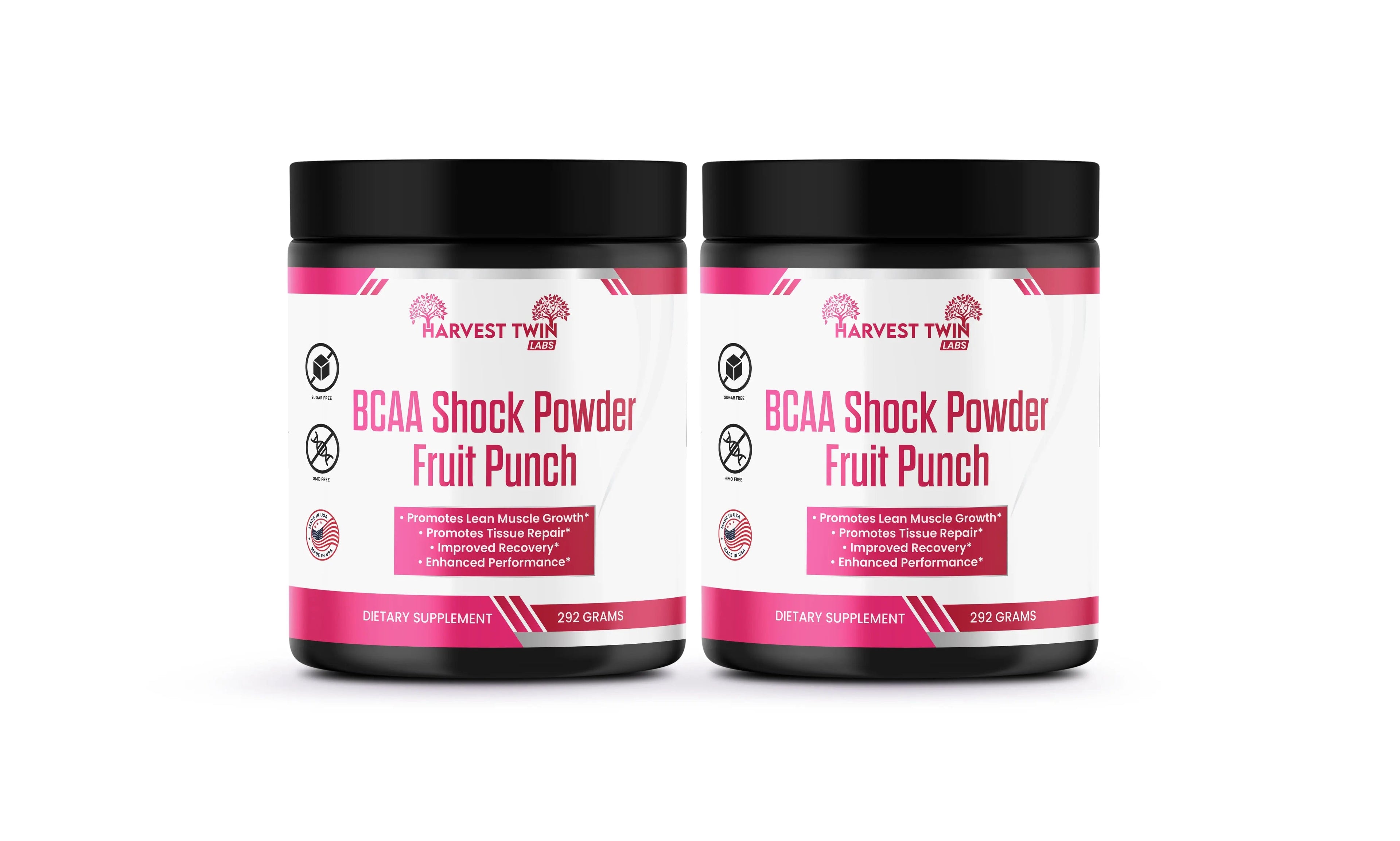 Container of BCAA Shock Powder in fruit punch flavor for advanced muscle recovery and endurance. — view 3