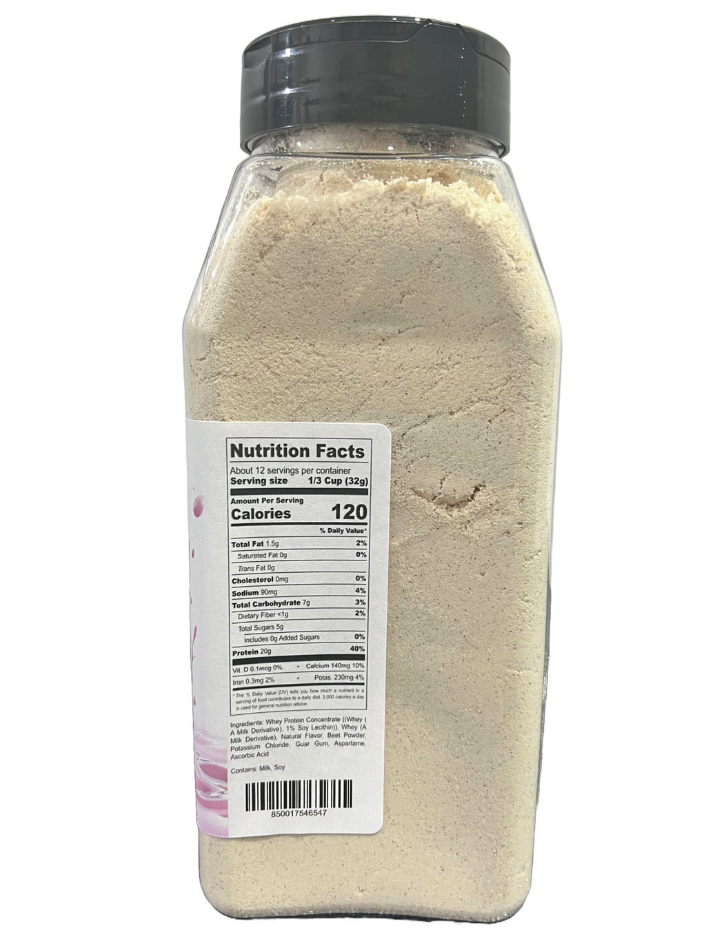 Hi-West berry protein shake bottle featuring 20g protein label and fresh berry graphics — view 3