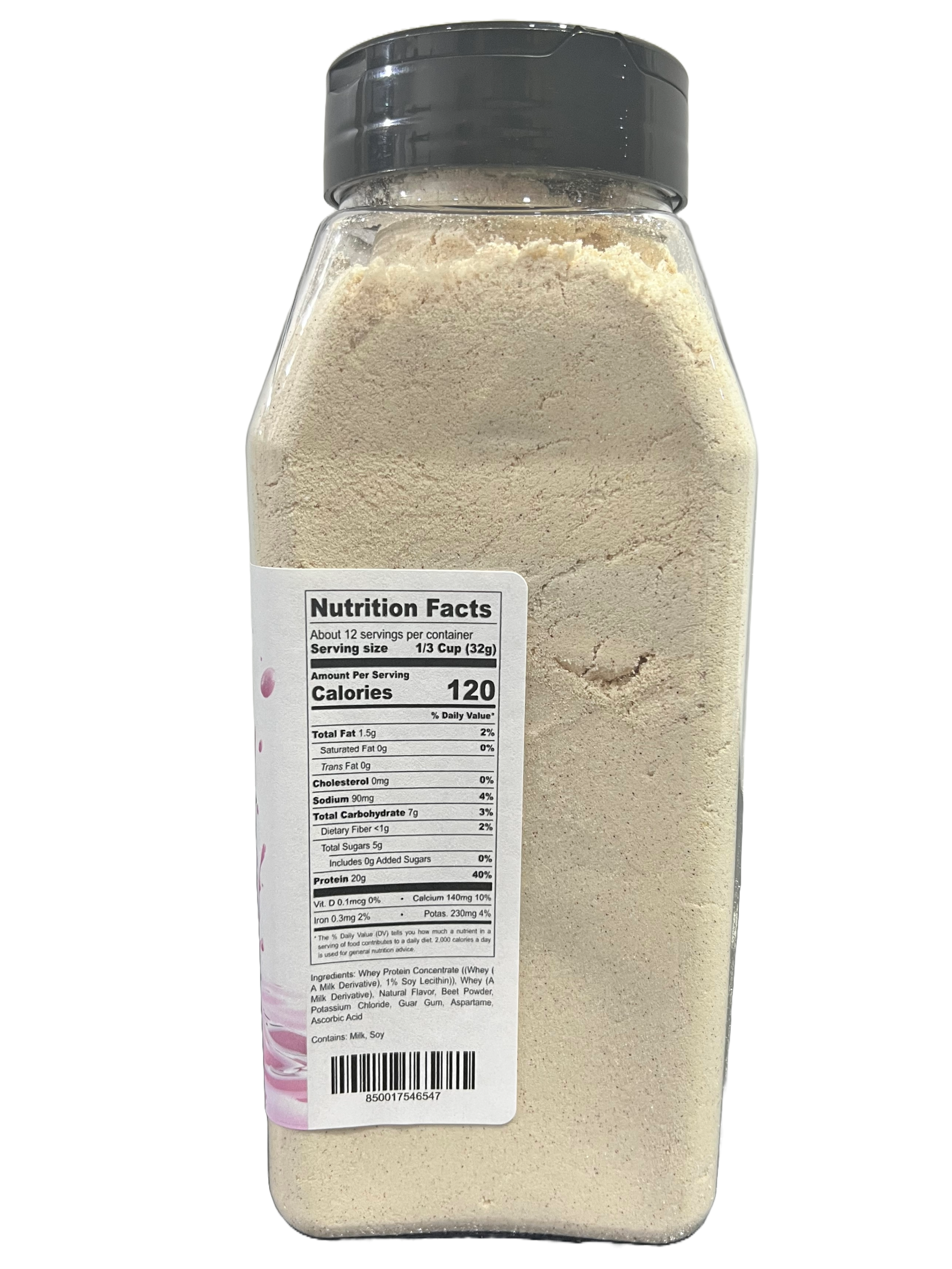 Hi-West berry protein shake bottle featuring 20g protein label and fresh berry graphics — view 3