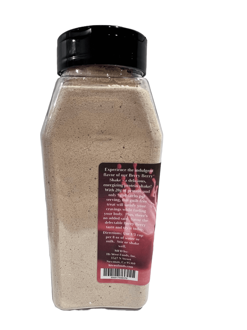 Berry berry protein smoothy powder in a glass vibrant pink strawberry and raspberry wellness drink — view 3