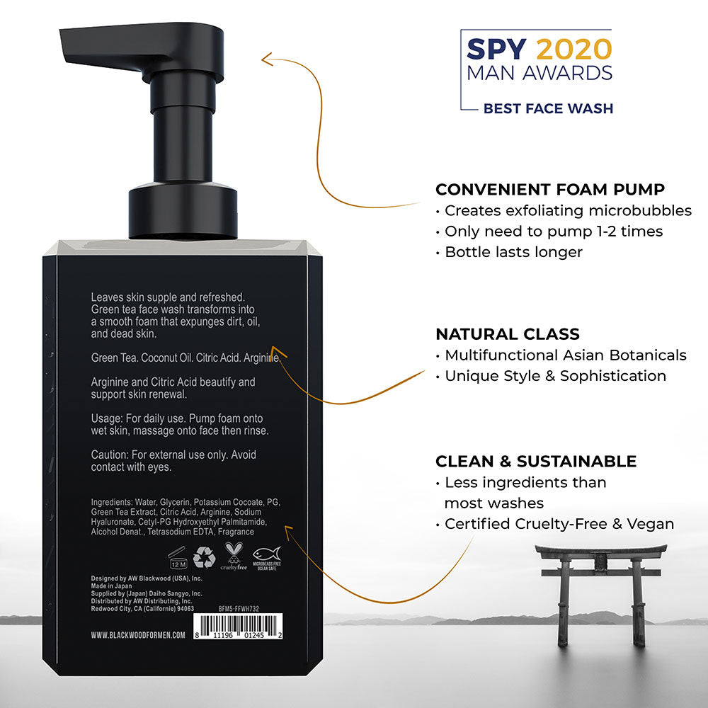 BioNutrient Foaming Face Wash bottle for sensitive skin with hydrating and anti-aging microbubble lather — view 3