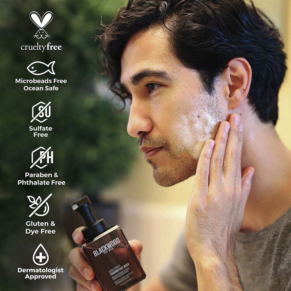 BioNutrient Foaming Face Wash bottle for sensitive skin with hydrating and anti-aging microbubble lather — view 5