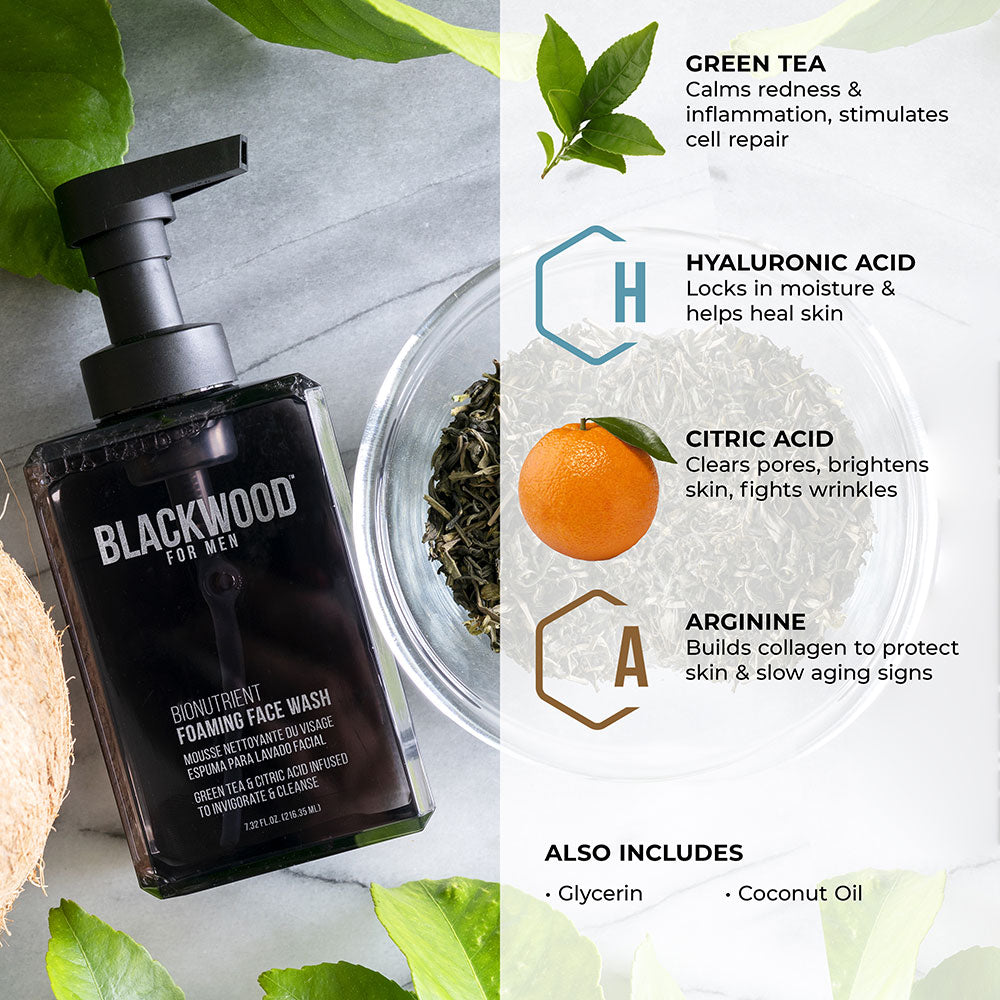 BioNutrient Foaming Face Wash bottle for sensitive skin with hydrating and anti-aging microbubble lather — view 2