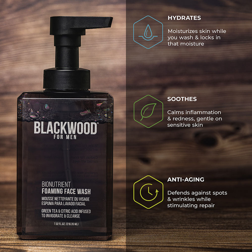 BioNutrient Foaming Face Wash bottle for sensitive skin with hydrating and anti-aging microbubble lather — view 4