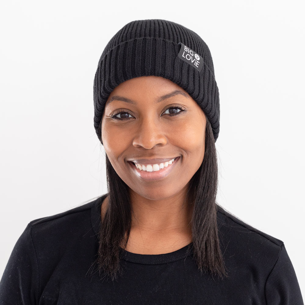 BADASS COTTON CASHMERE BEANIE | BLACK-0