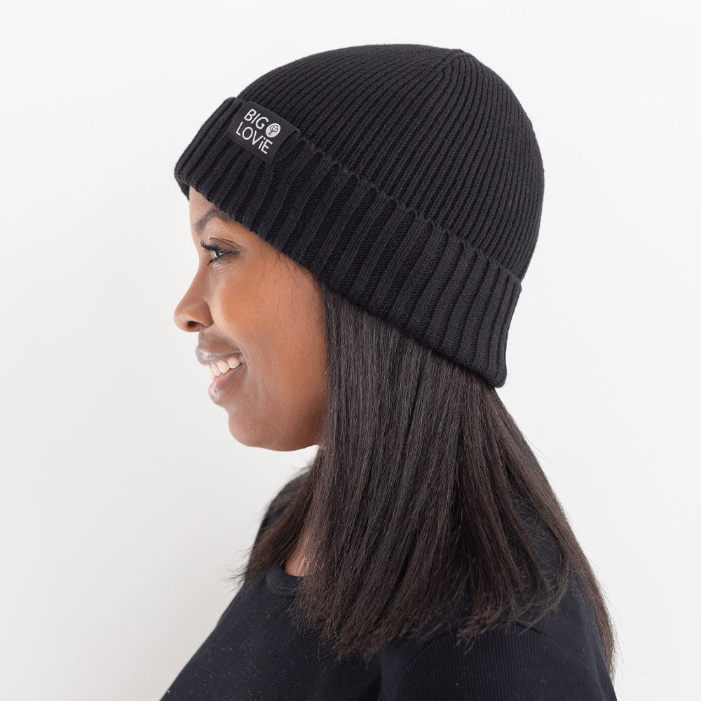 BADASS COTTON CASHMERE BEANIE | BLACK-3