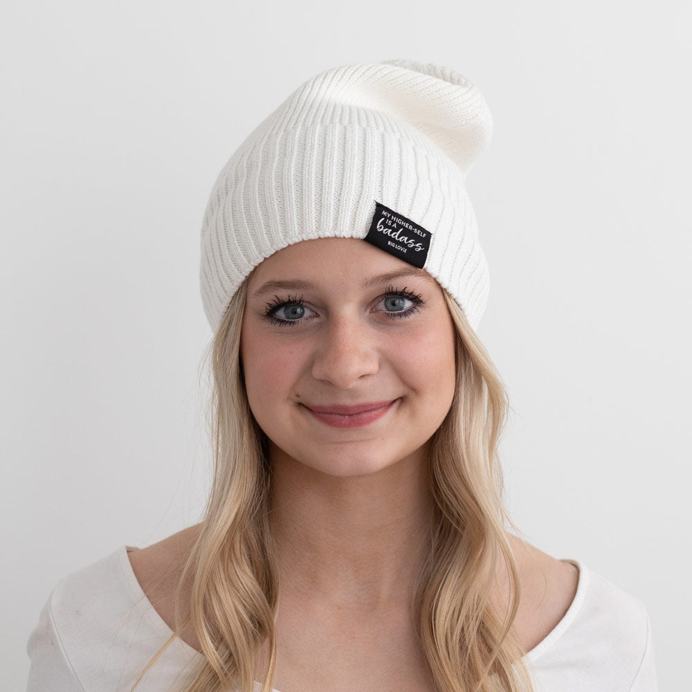 BADASS COTTON CASHMERE BEANIE | IVORY-0