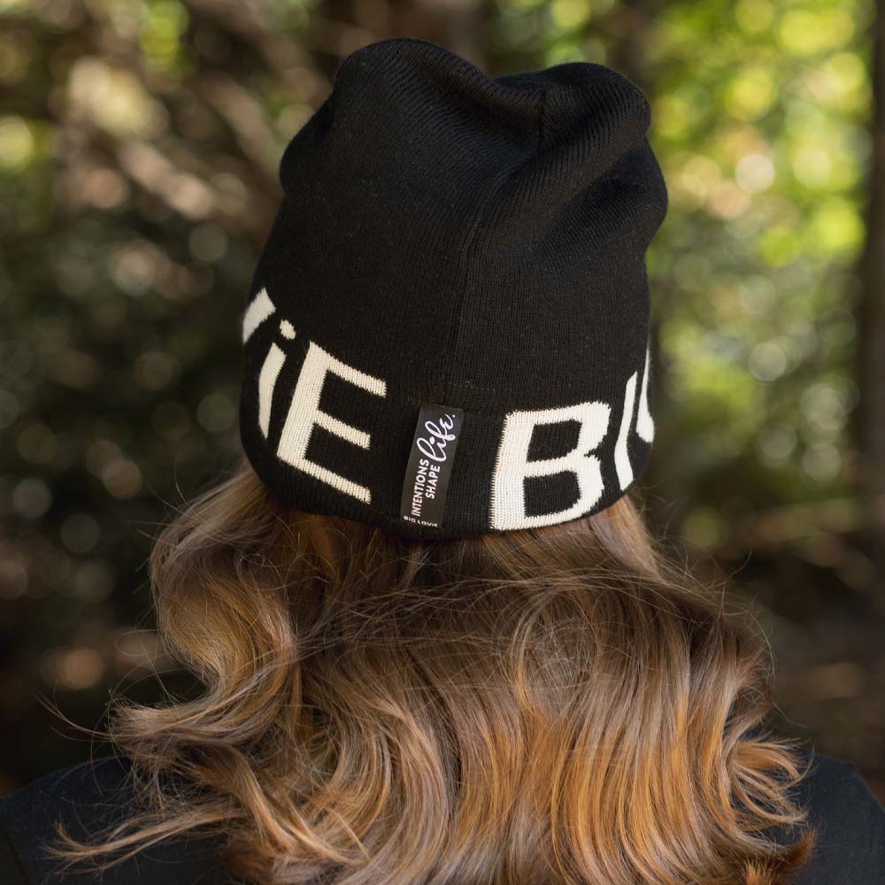 BIG LOViE JACQUARD INTENTIONS BEANIE | BLACK-2