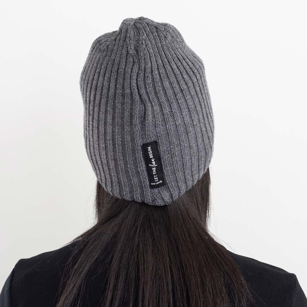 LET THE FUN BEGIN BEANIE | DARK GRAY-3