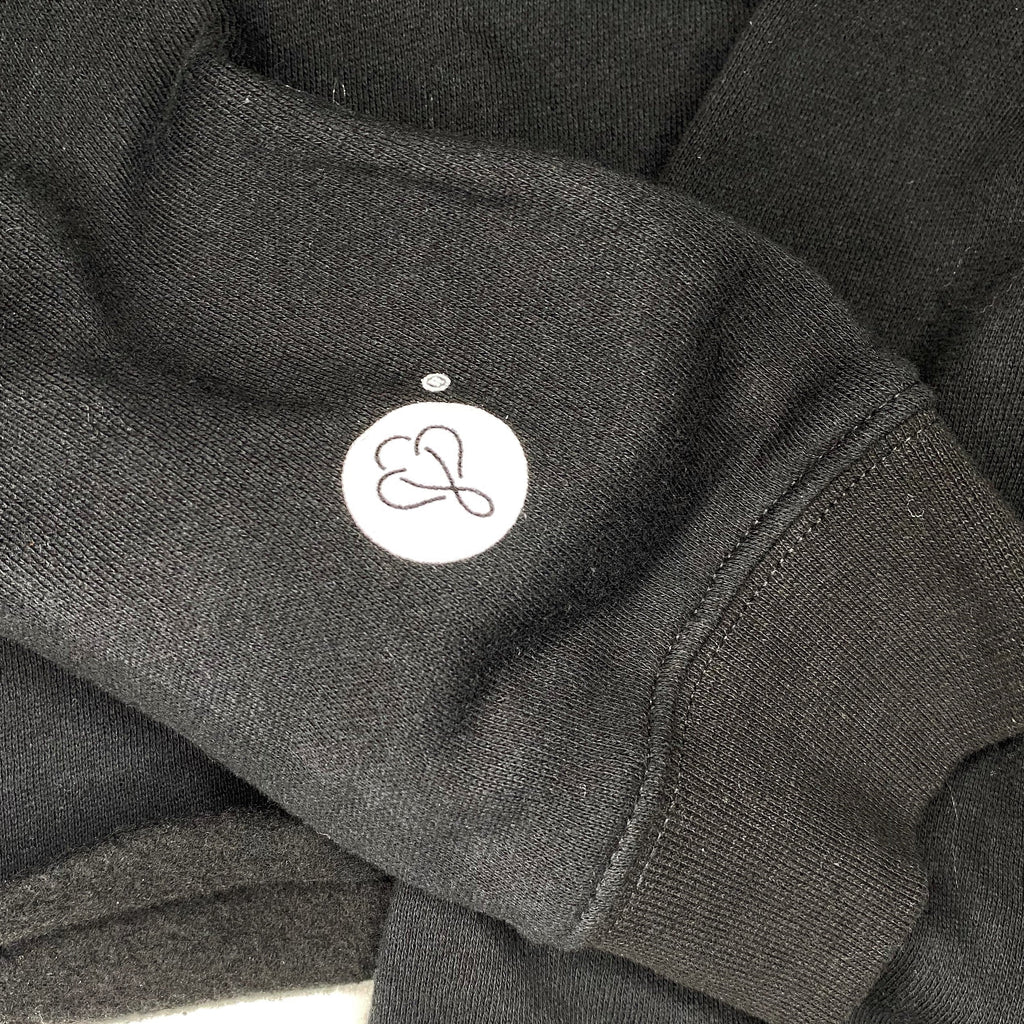 BIG LOViE HOODIE CROP SWEATSHIRT | BLACK-4