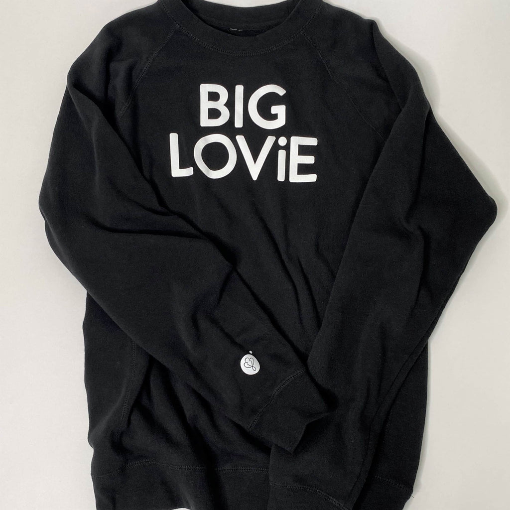 BIG LOViE CREWNECK SWEATSHIRT | BLACK-1