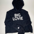 BIG LOViE HOODIE CROP SWEATSHIRT | BLACK-1