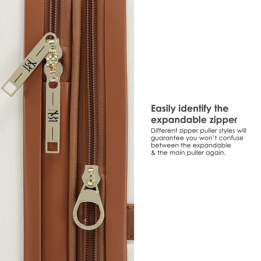 Grace 3 Piece Expandable Retro Luggage Set-4