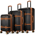 Grace 3 Piece Expandable Retro Luggage Set-5