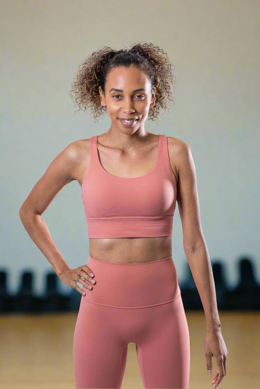 Strap-Styler high support sports bra with padded cups and stylish strappy back design for women — view 2