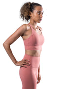 Strap-Styler high support sports bra with padded cups and stylish strappy back design for women