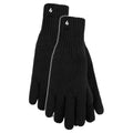 Two pairs of mens cable knit thermal gloves with extended ribbed cuffs for winter protection