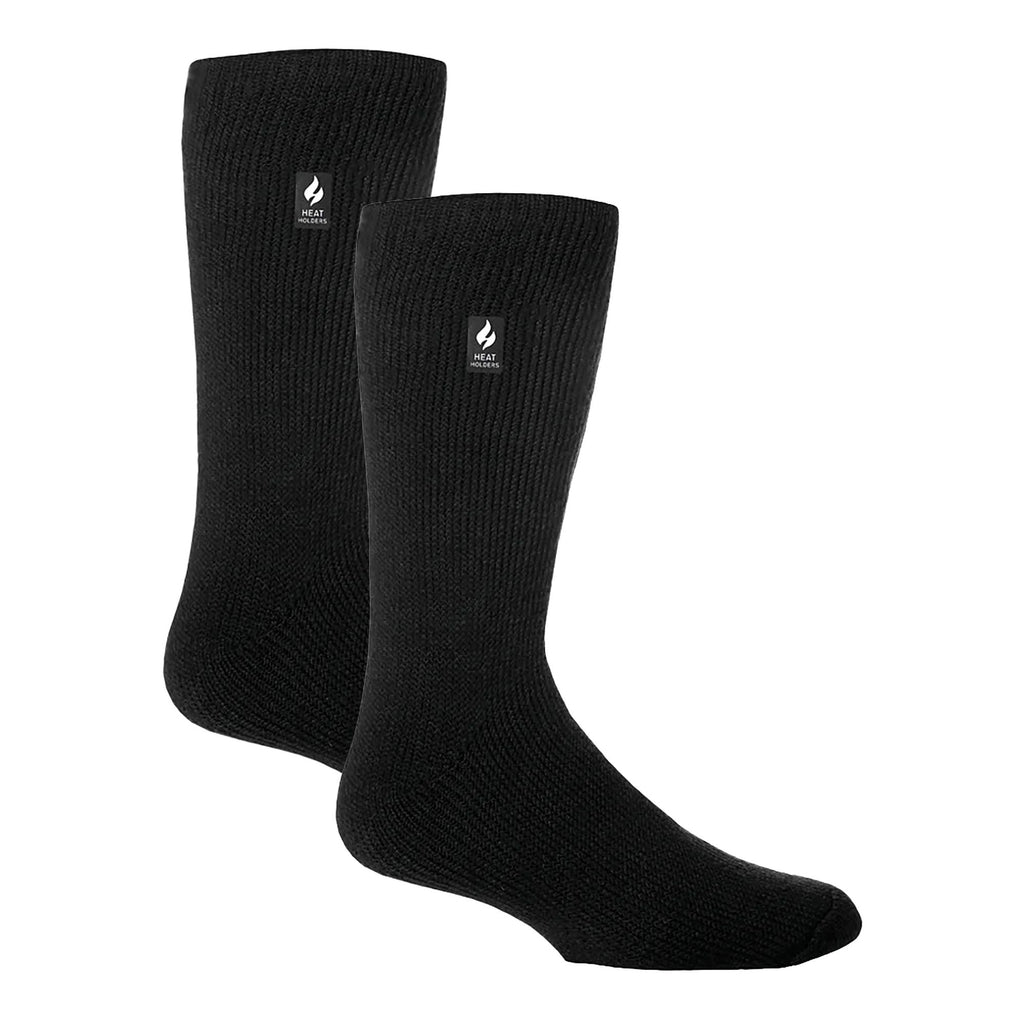 Two pack of mens thick thermal winter socks with soft brushed inner fleece lining