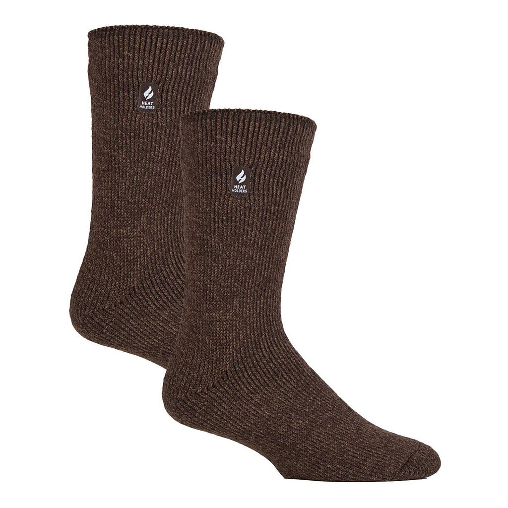 Two pack of mens thick thermal winter socks with soft brushed inner fleece lining — view 5