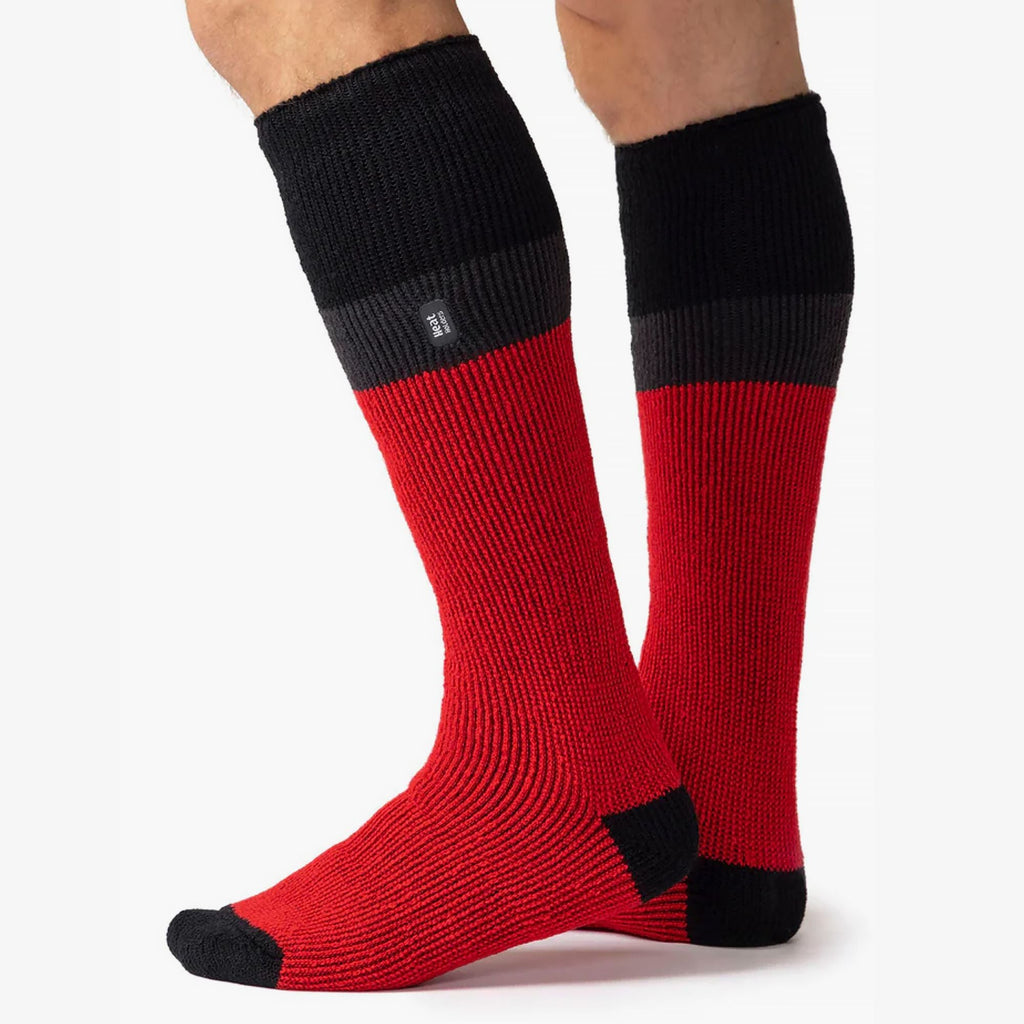 Knee high thick thermal ski socks for men made with soft brushed moisture wicking yarn — view 3