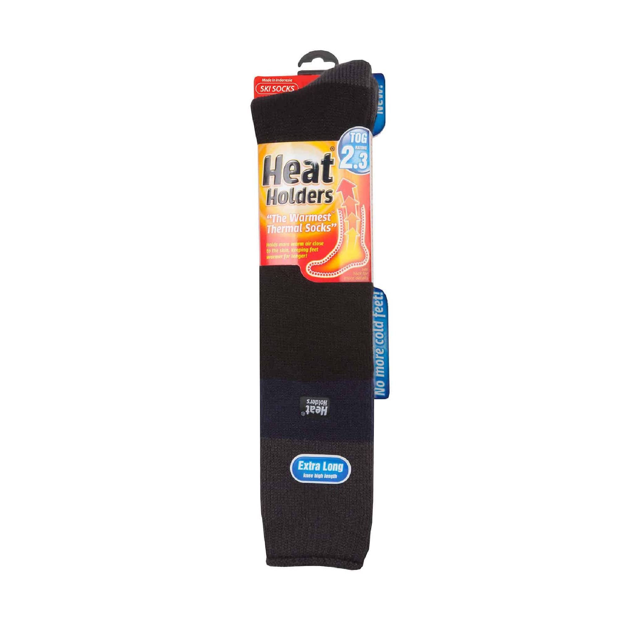 Knee high thick thermal ski socks for men made with soft brushed moisture wicking yarn — view 2