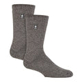 Mens two pack merino wool thermal socks featuring a thick looped pile and reinforced toe