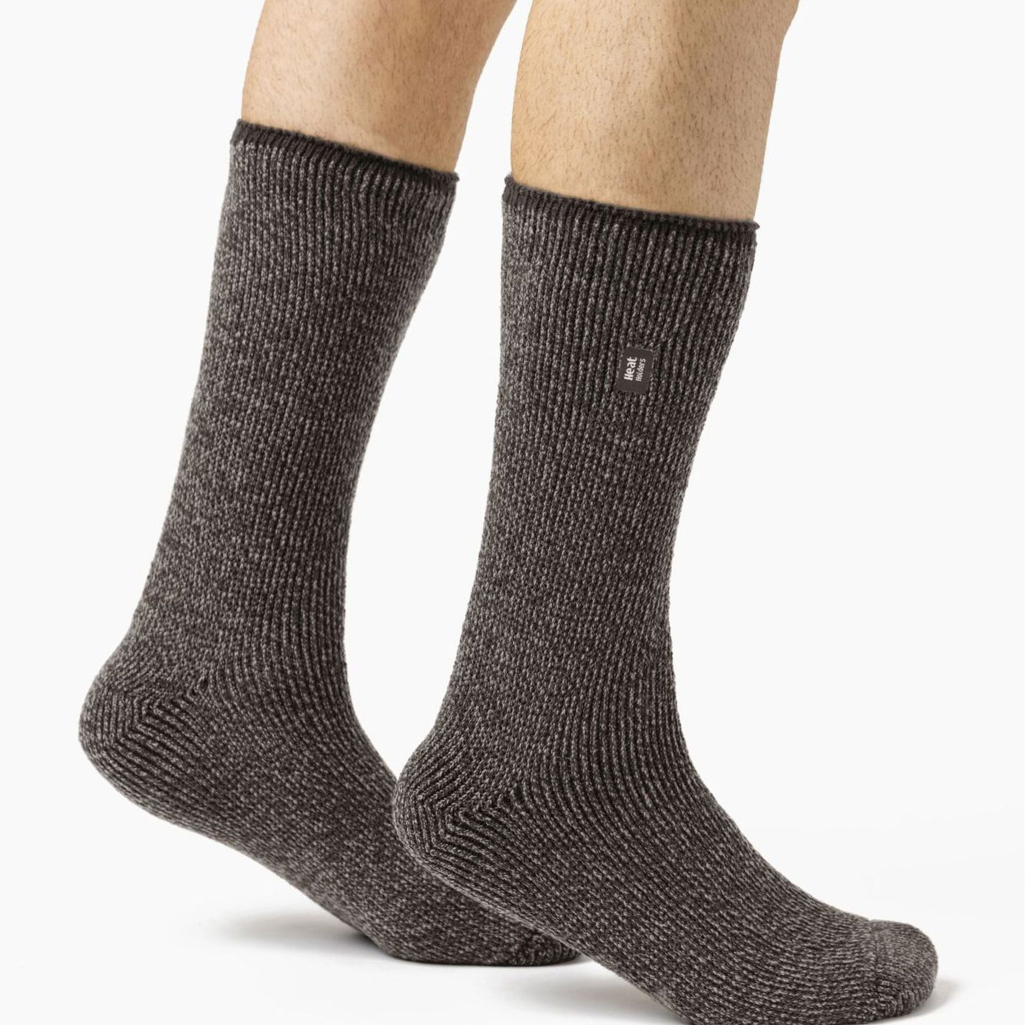 Mens two pack merino wool thermal socks featuring a thick looped pile and reinforced toe — view 3