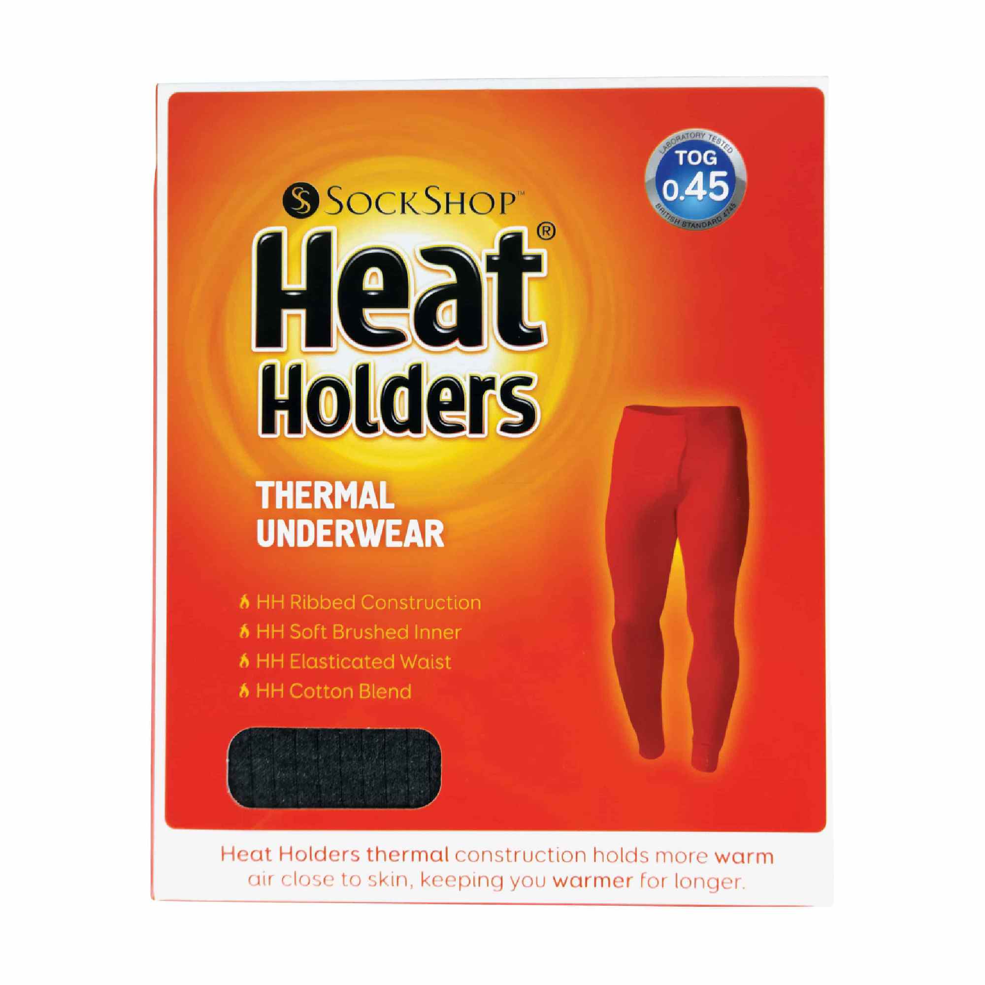 Men's slim fit thermal underwear bottoms long johns featuring a soft comfortable elastic waistband — view 2