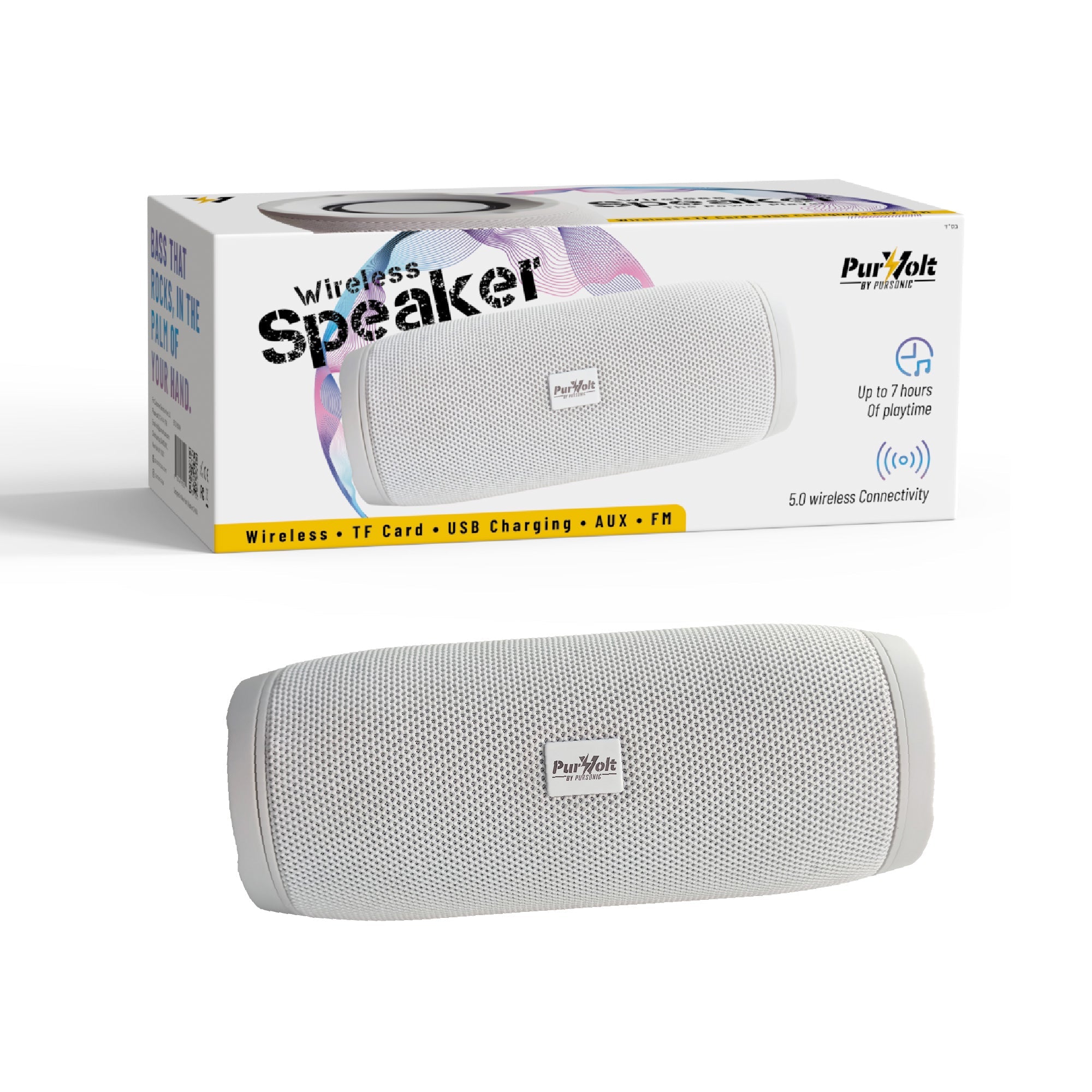 Compact portable wireless speaker showcasing a sleek design with built-in controls for immersive outdoor listening — view 4