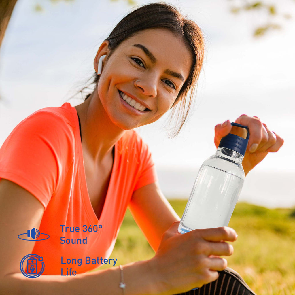 Wireless hydration and sound bundle featuring a sleek smart water bottle and portable 360-degree speaker — view 3