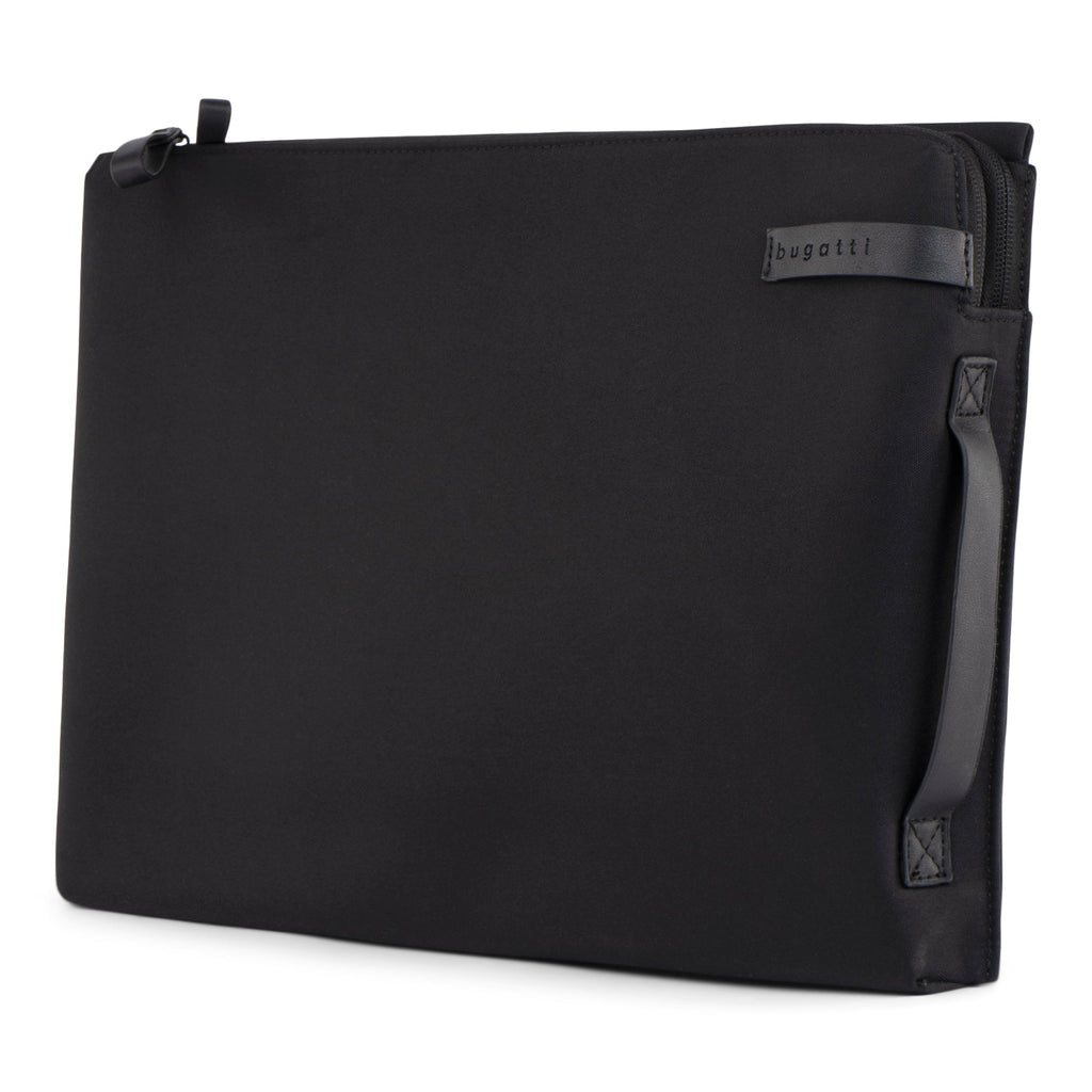 Madison laptop sleeve in premium nylon with vegan leather trims for device protection — view 2