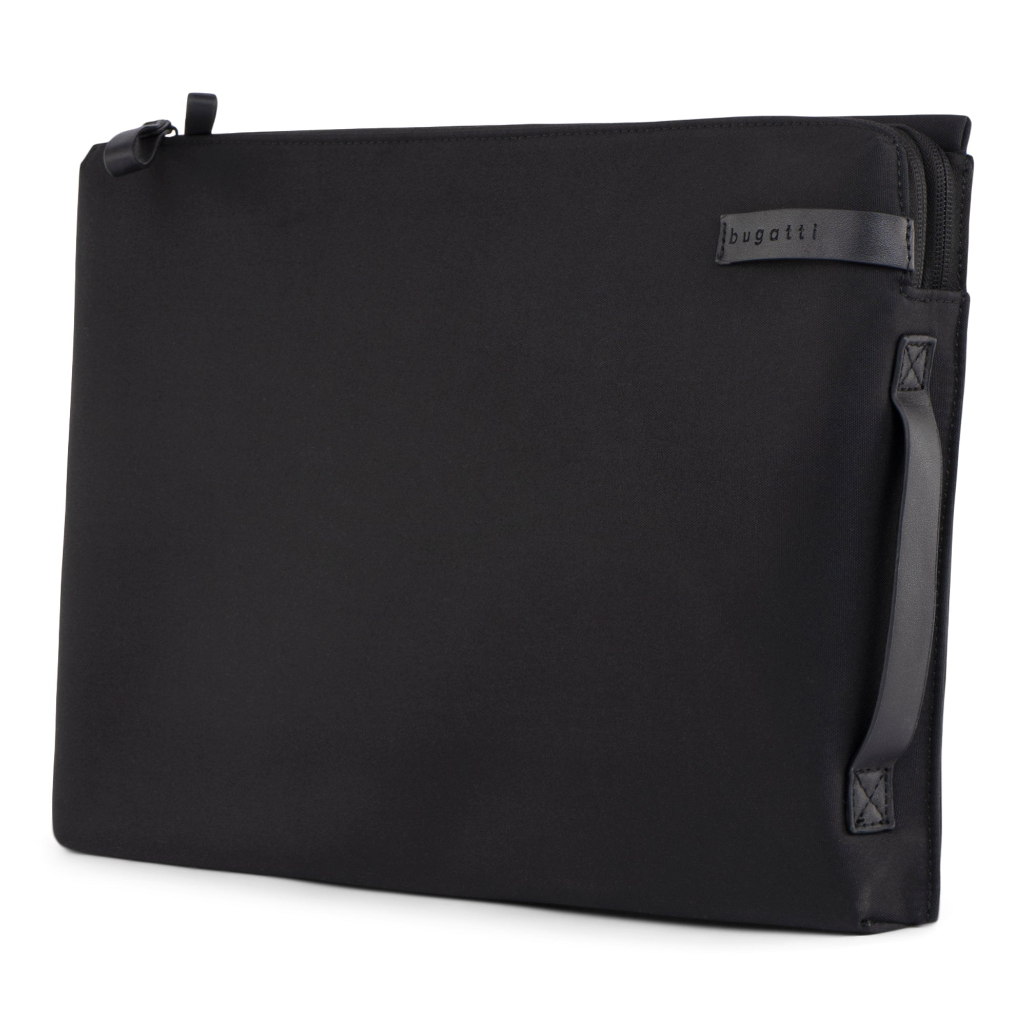 Madison laptop sleeve in premium nylon with vegan leather trims for device protection — view 2