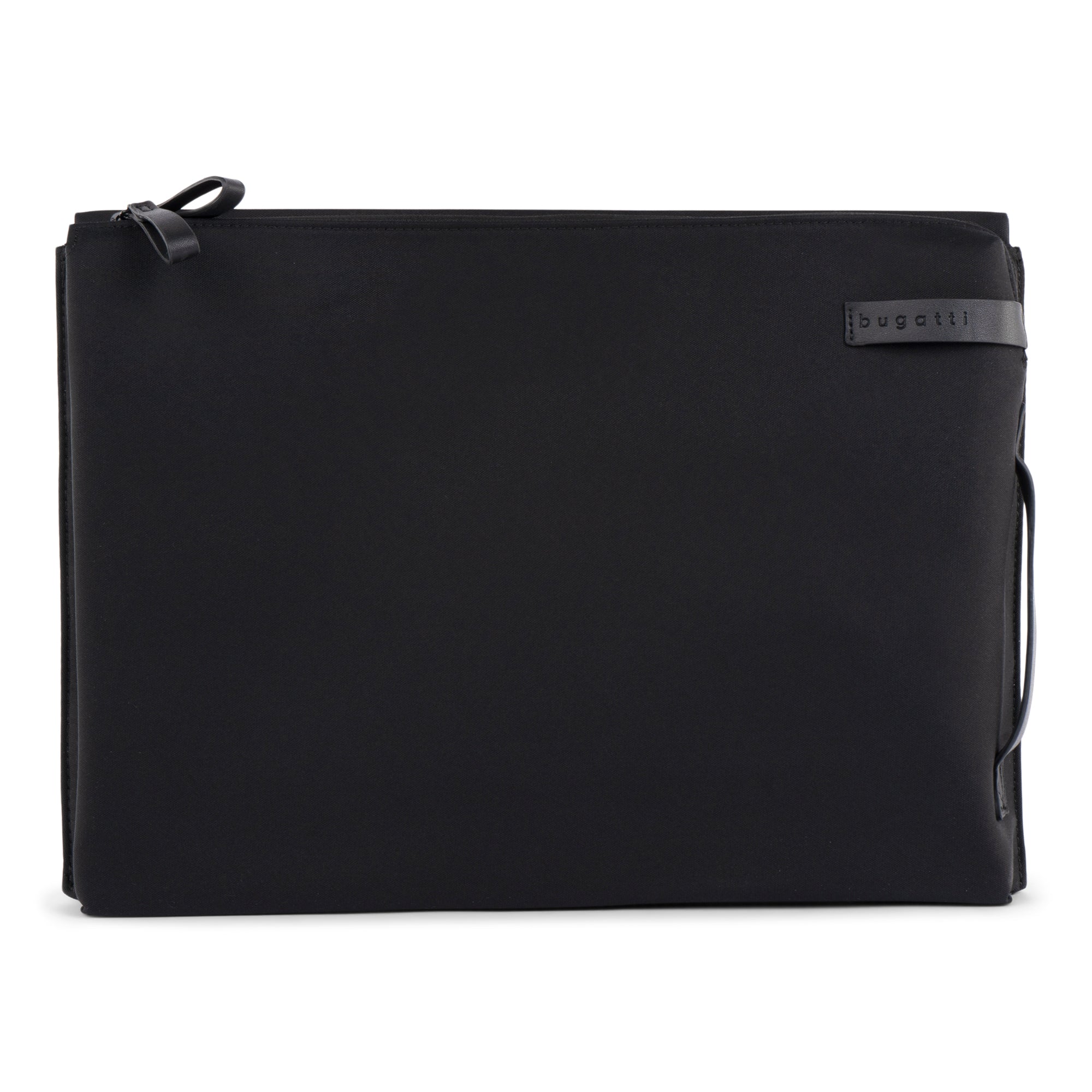 Madison laptop sleeve in premium nylon with vegan leather trims for device protection