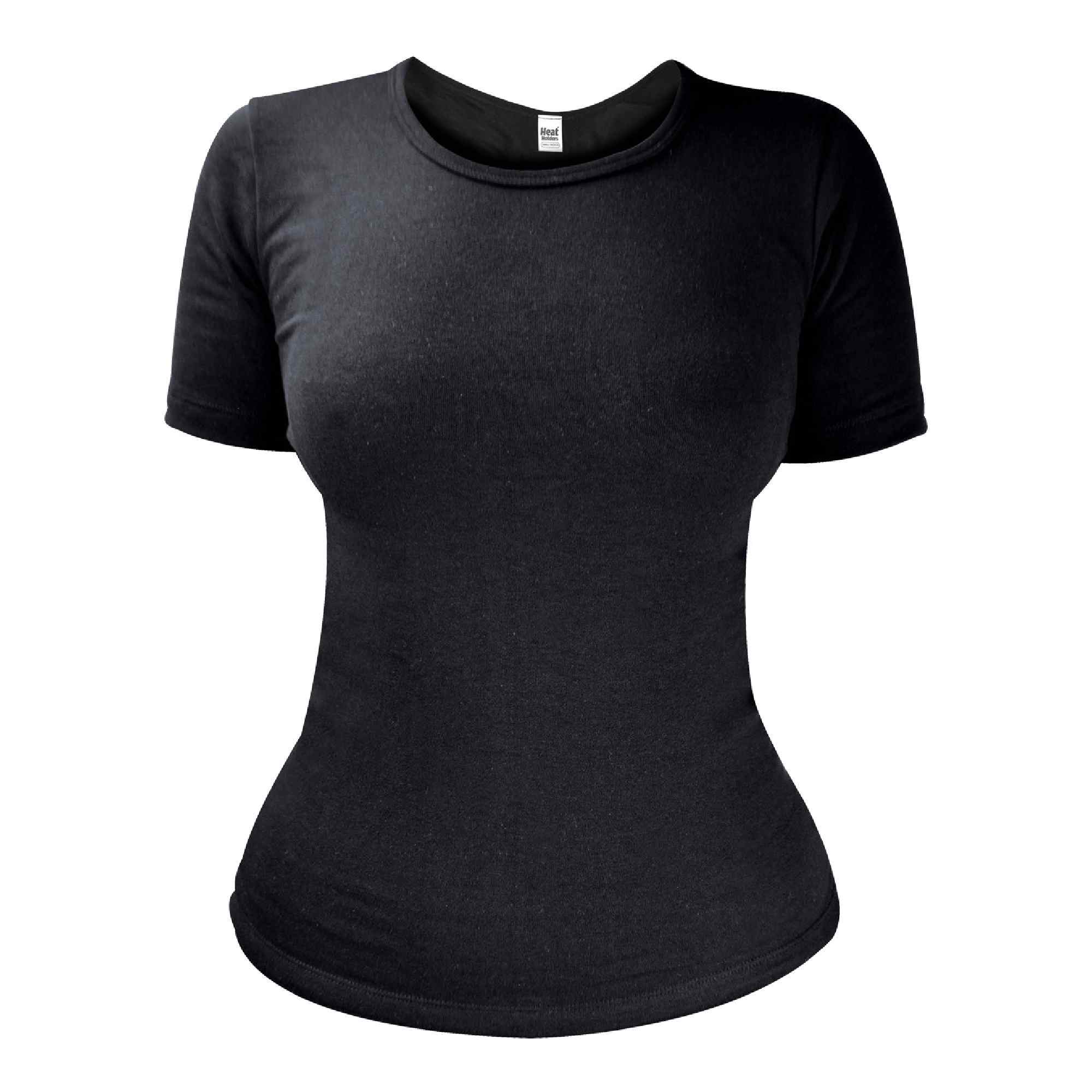 Ladies short sleeve thermal top in soft cotton blend seamless underwear base layer