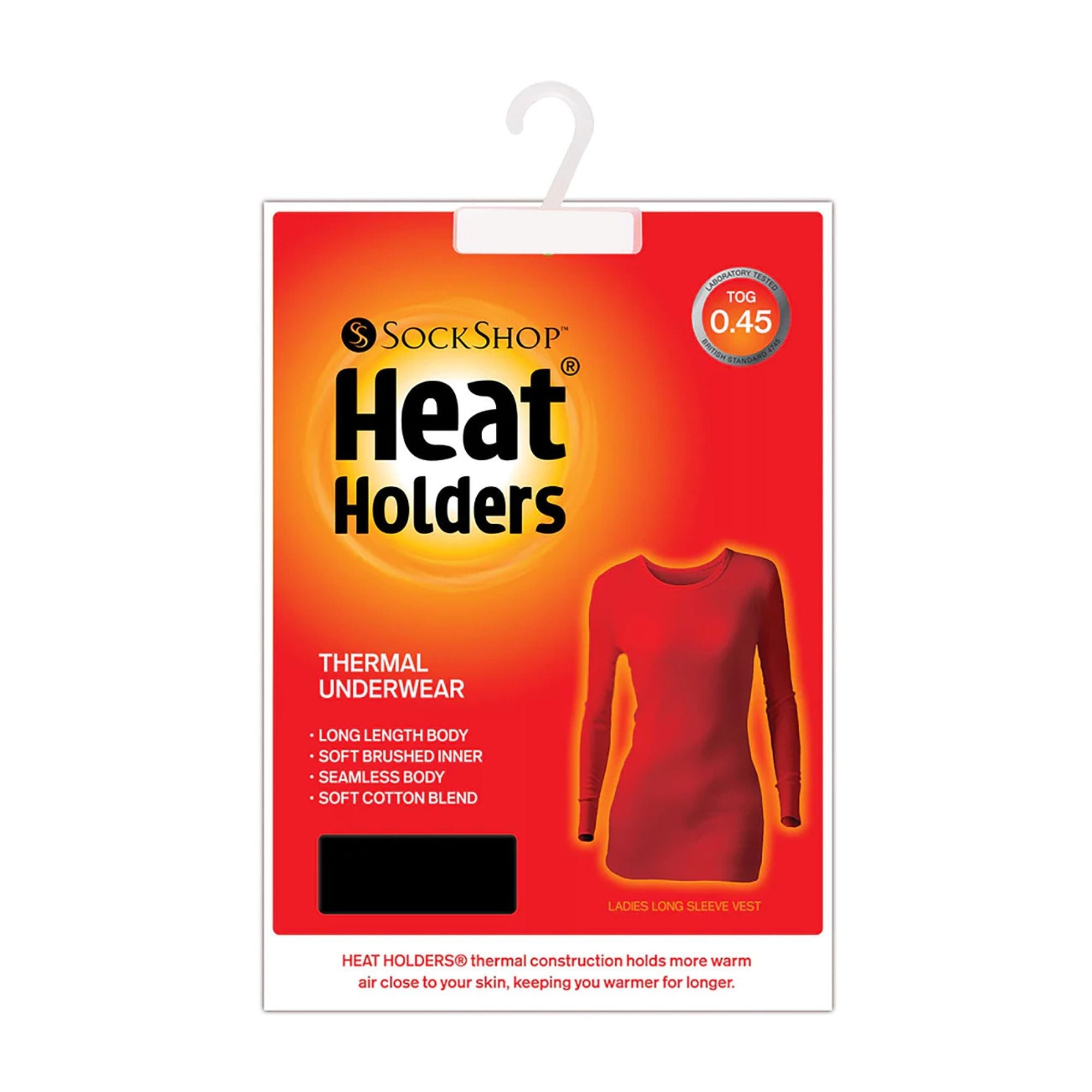 Ladies long sleeve thermal underwear top with a seamless fit and soft brushed inner lining — view 2