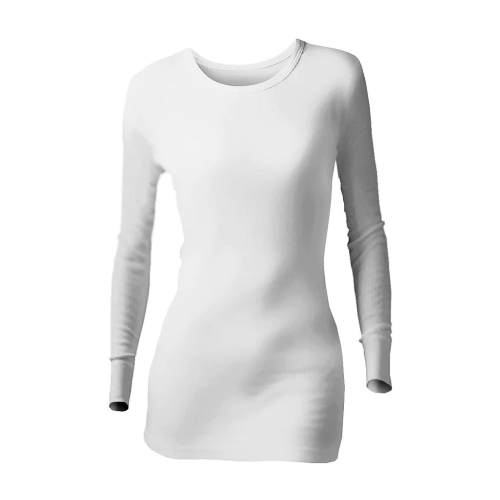 Ladies long sleeve thermal underwear top with a seamless fit and soft brushed inner lining — view 5