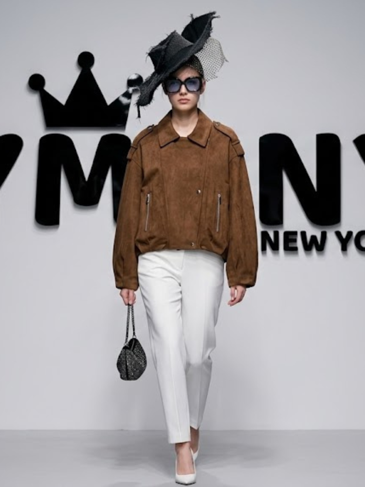 Women's Faux Suede Oversized Biker Jacket BYMANYC ® New York CONTEMPORARY VIBRANT MODERN FASHION - New Collection-0